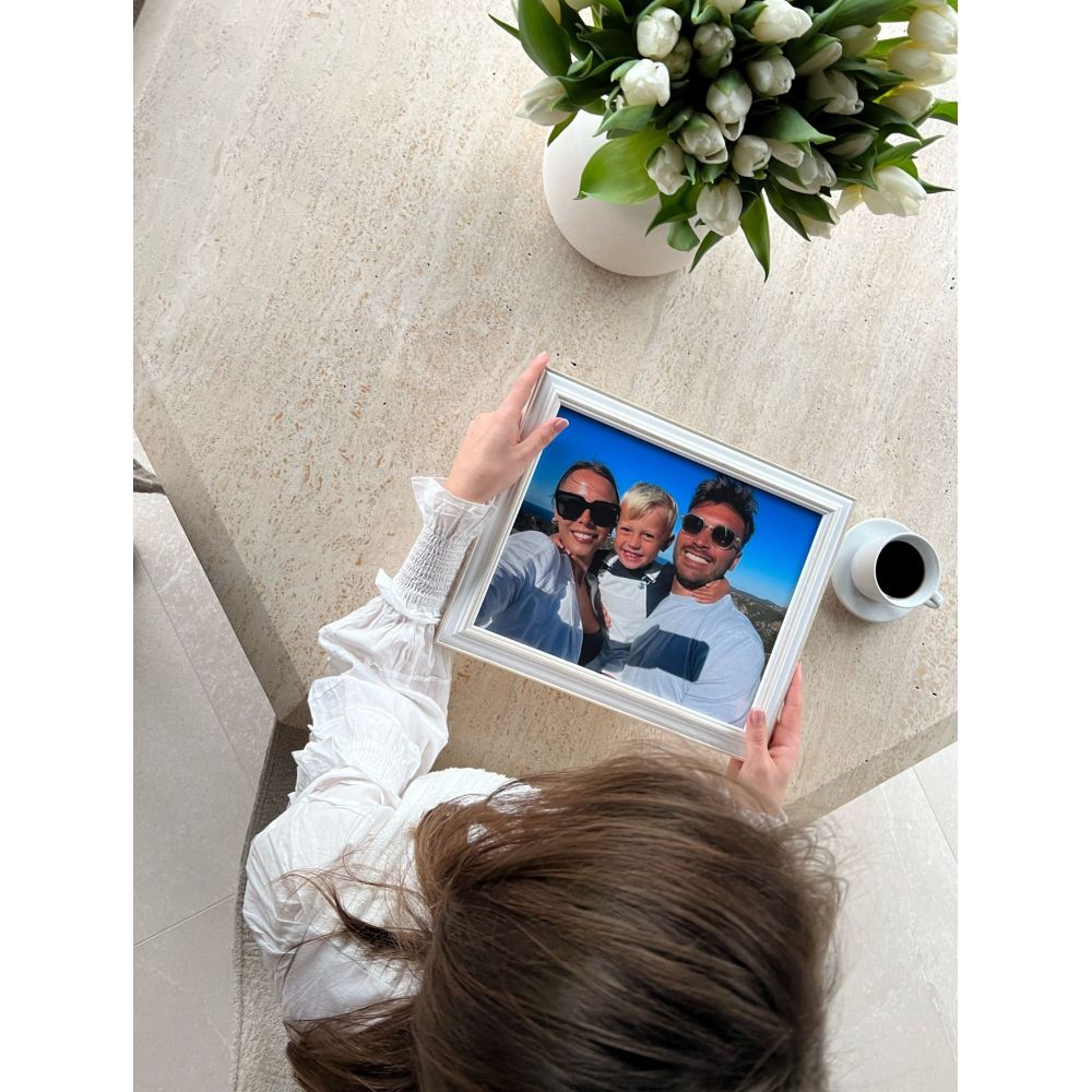 Deknudt Fotokader wit met naturelkleurig accent 13x18 S221H1