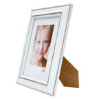 Deknudt Fotokader wit met bruinkleurig accent 20x30 S221H3