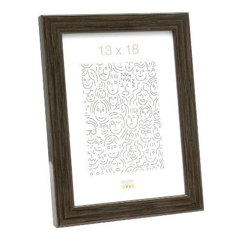 Deknudt Smalle kader in grijs-bruine wortelhout kleur 13x18 S46RH7