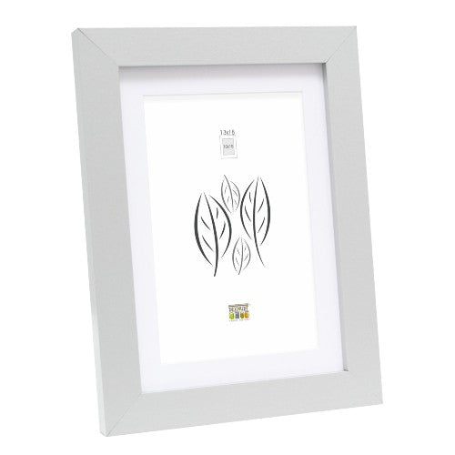 Deknudt Marco Fotográfico Plateado con Paspartú Blanco 20x25 S66KD1