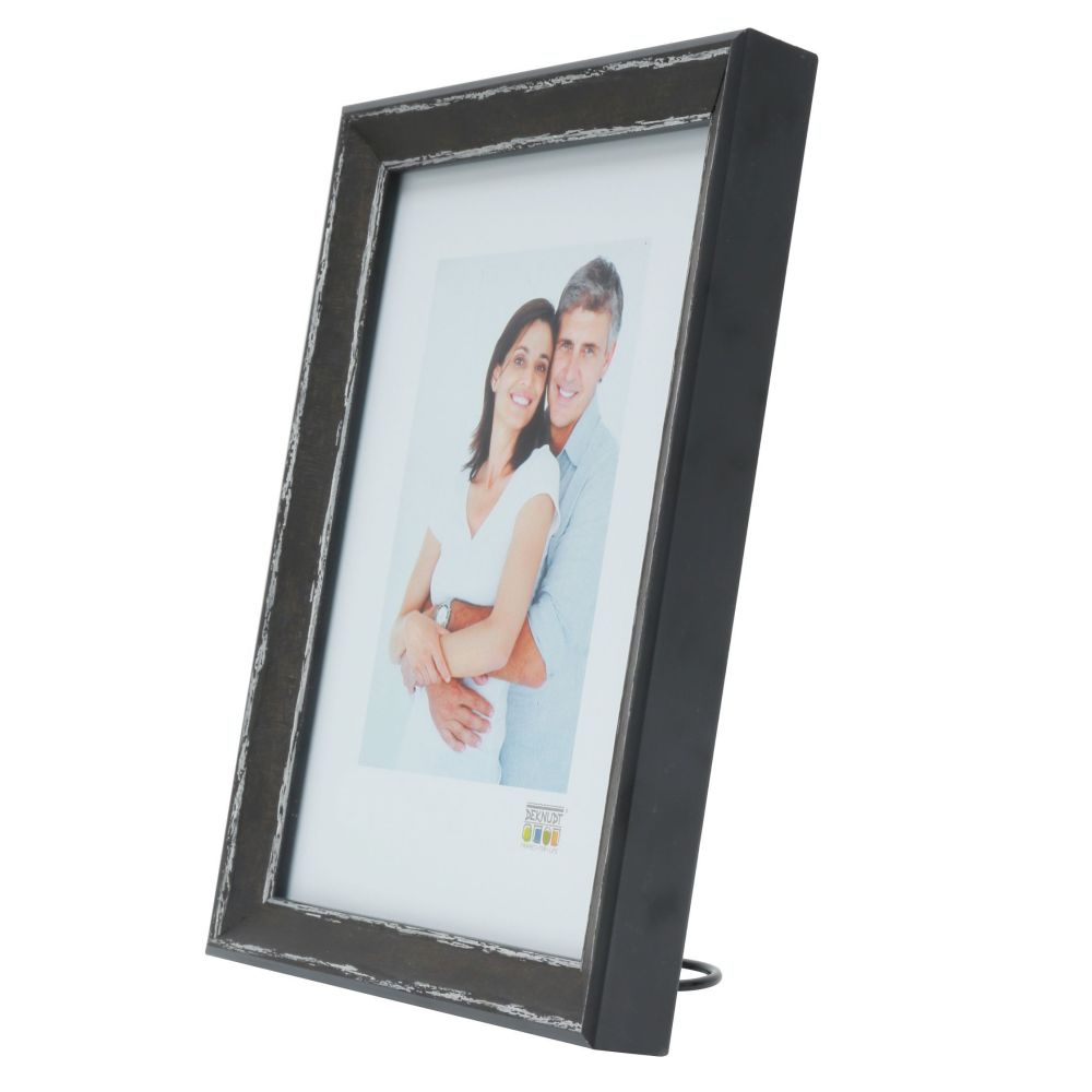 Deknudt Marco de fotos en negro con ribete plateado 13x18 S46DF2
