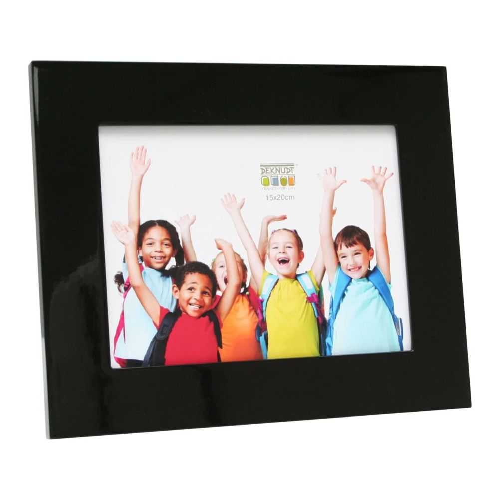 Deknudt Marco de fotos ancho de madera en negro alto brillo 10x15 S66WK2