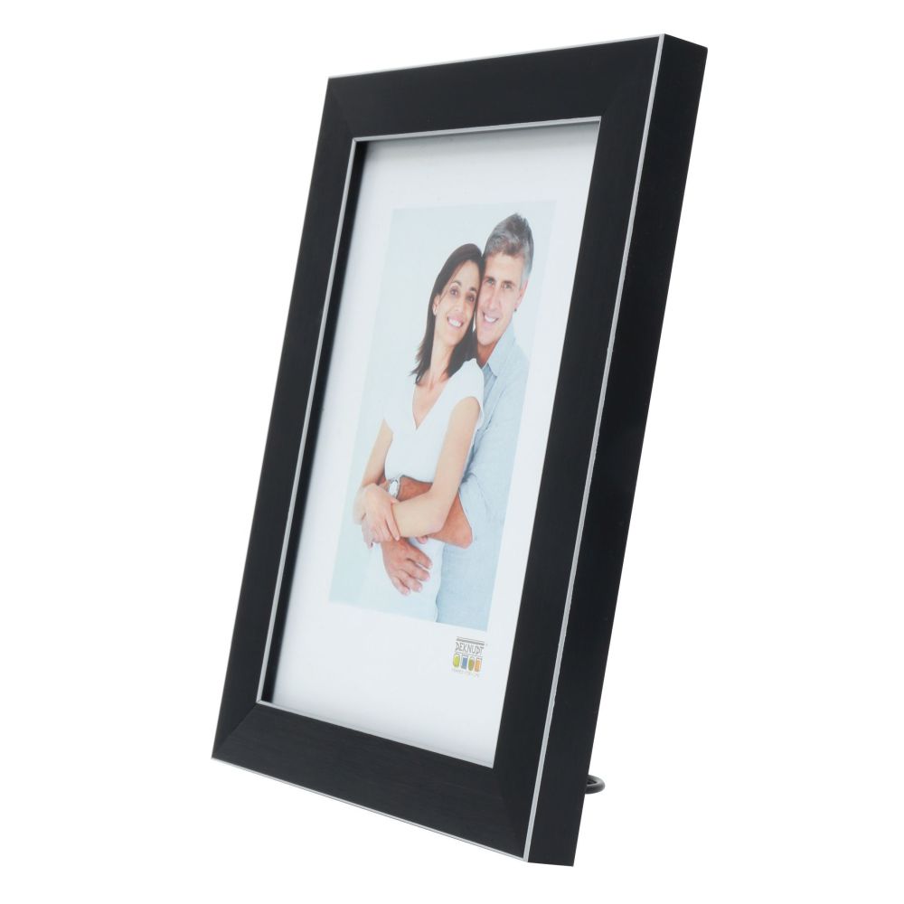 Deknudt Cadre photo noir avec bordure argentée 20x20 S41VK2