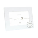 Deknudt Cadre Baby en blanc avec motif hippopotame 13x18 S66RK1