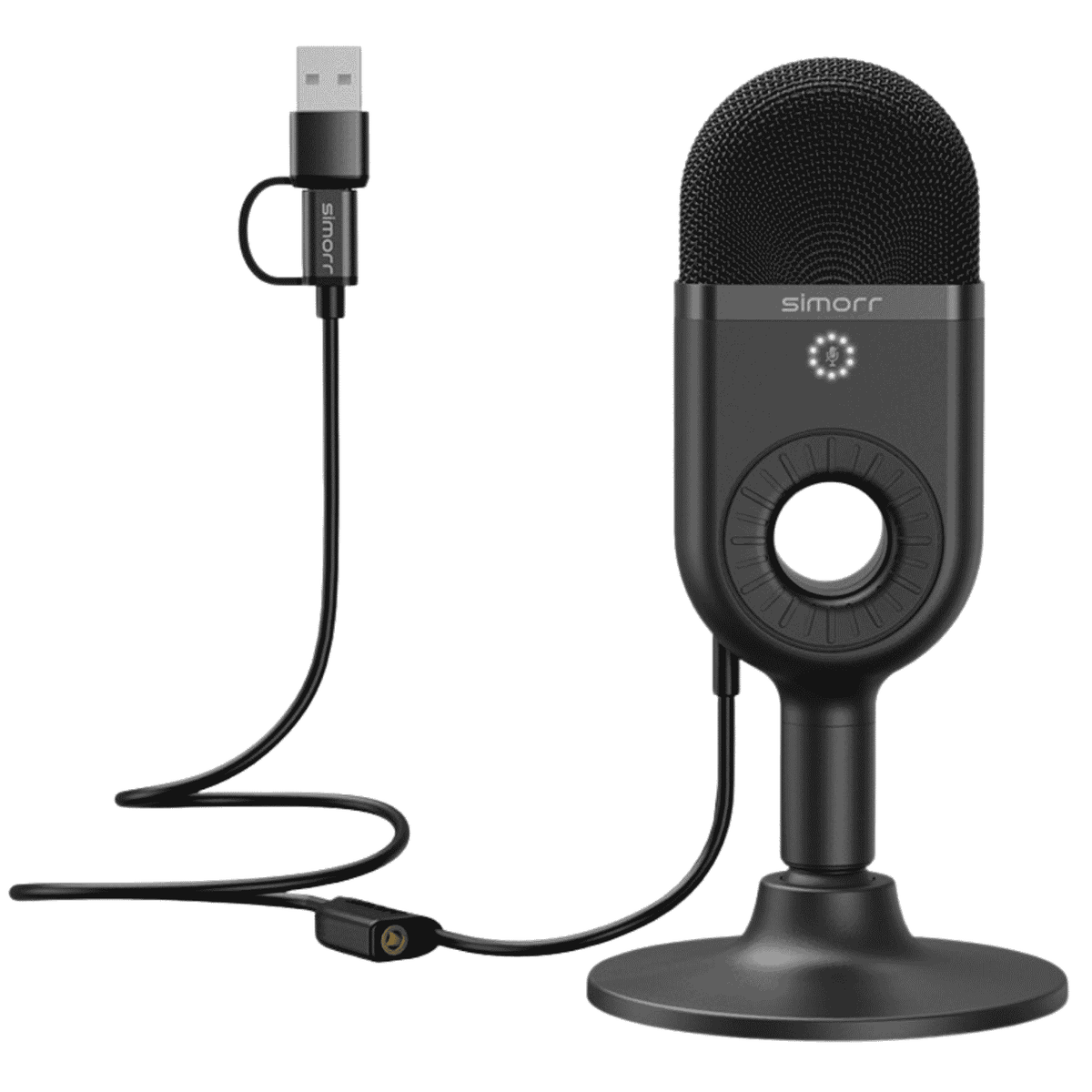 SmallRig 3491 simorr Wave U1 USB Condenser Microphone (Black)