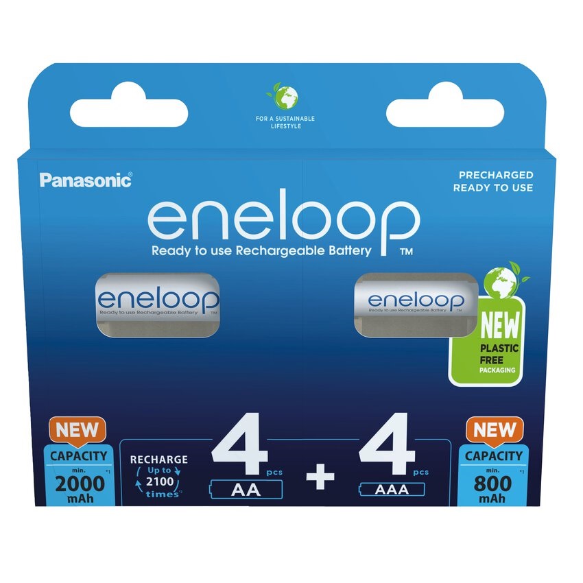 Panasonic Eneloop 4x (AA) 800mAh + 4x (AAA) 2000mAh