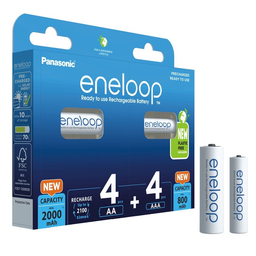 Panasonic Eneloop 4x (AA) 800mAh + 4x (AAA) 2000mAh