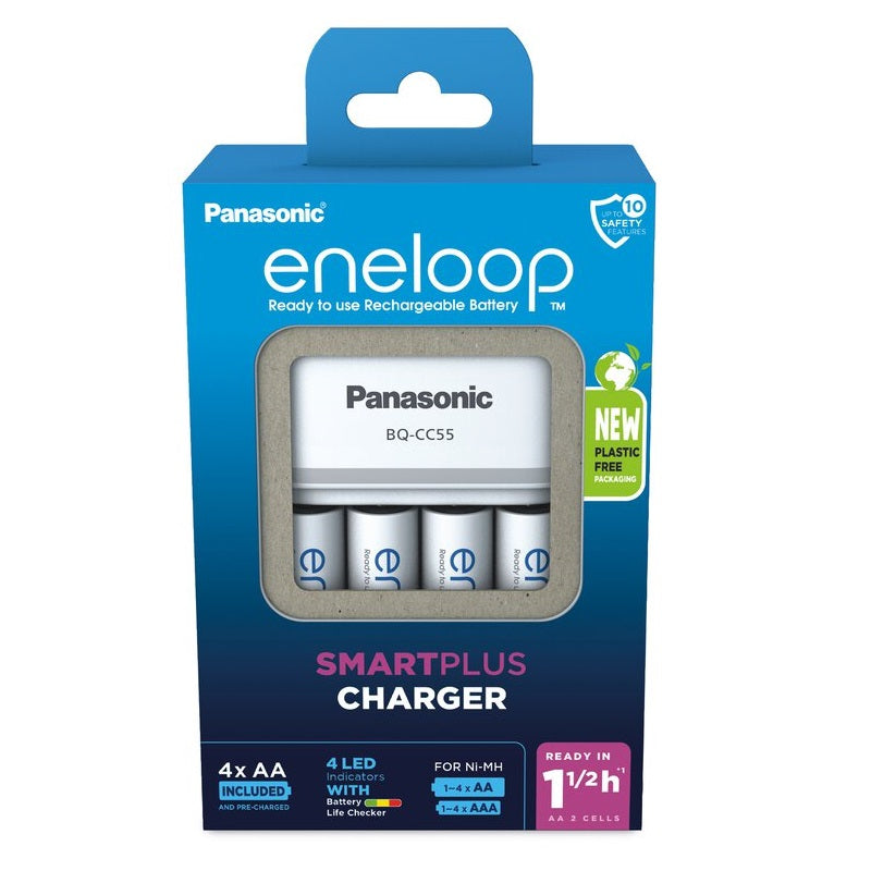 Panasonic Eneloop Chargeur CC55 + 4x AA 2000mAh