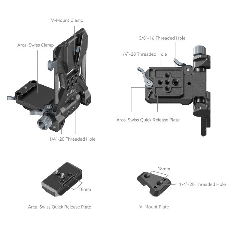 SmallRig 4064 Compact V-Mount Battery Mounting System