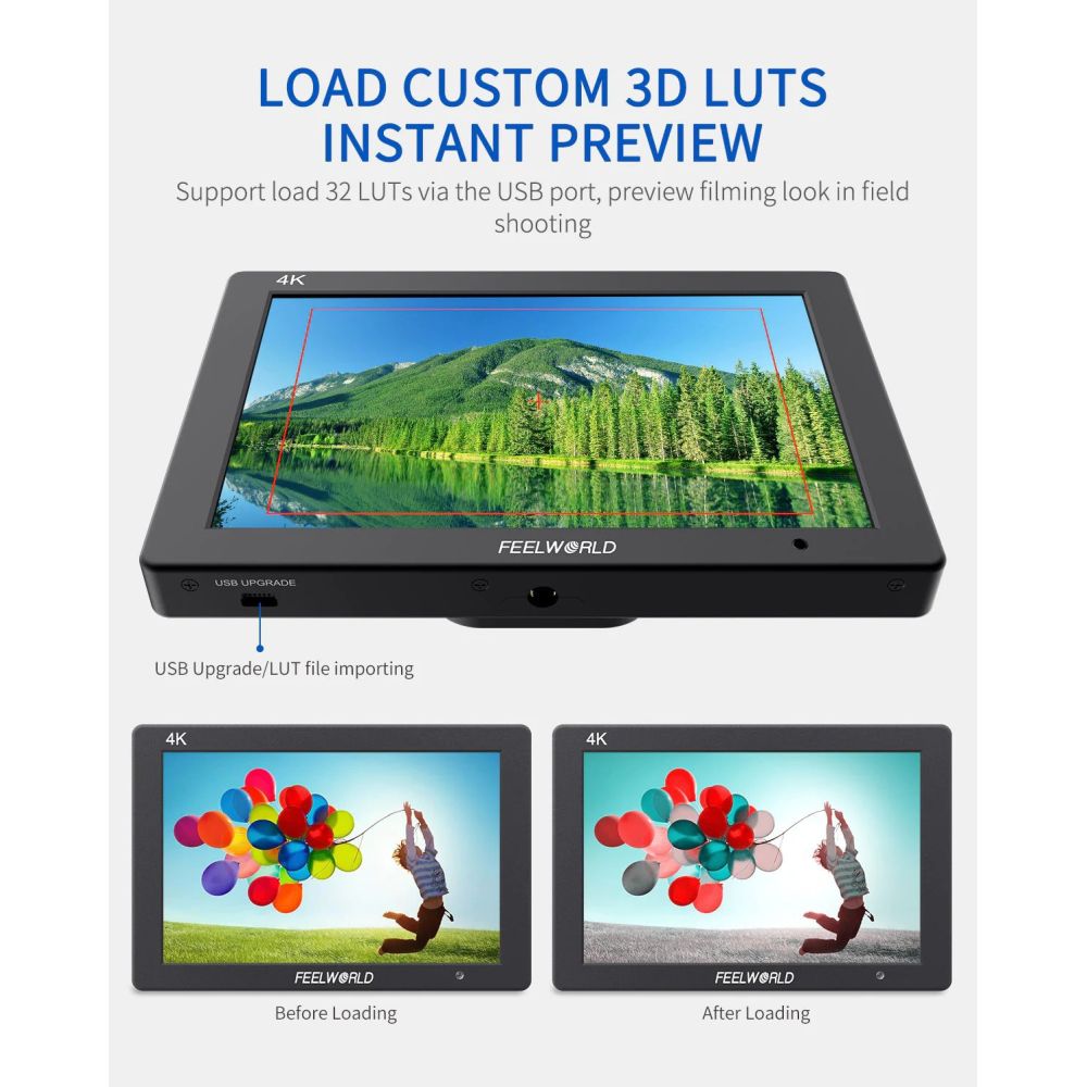 Feelworld T7 PLUS 7'' Monitor HDMI in alluminio 4K