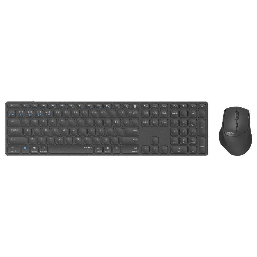 Rapoo 9800M Drahtloses Multimode Blade Combo Full Size Set - Dunkelgrau