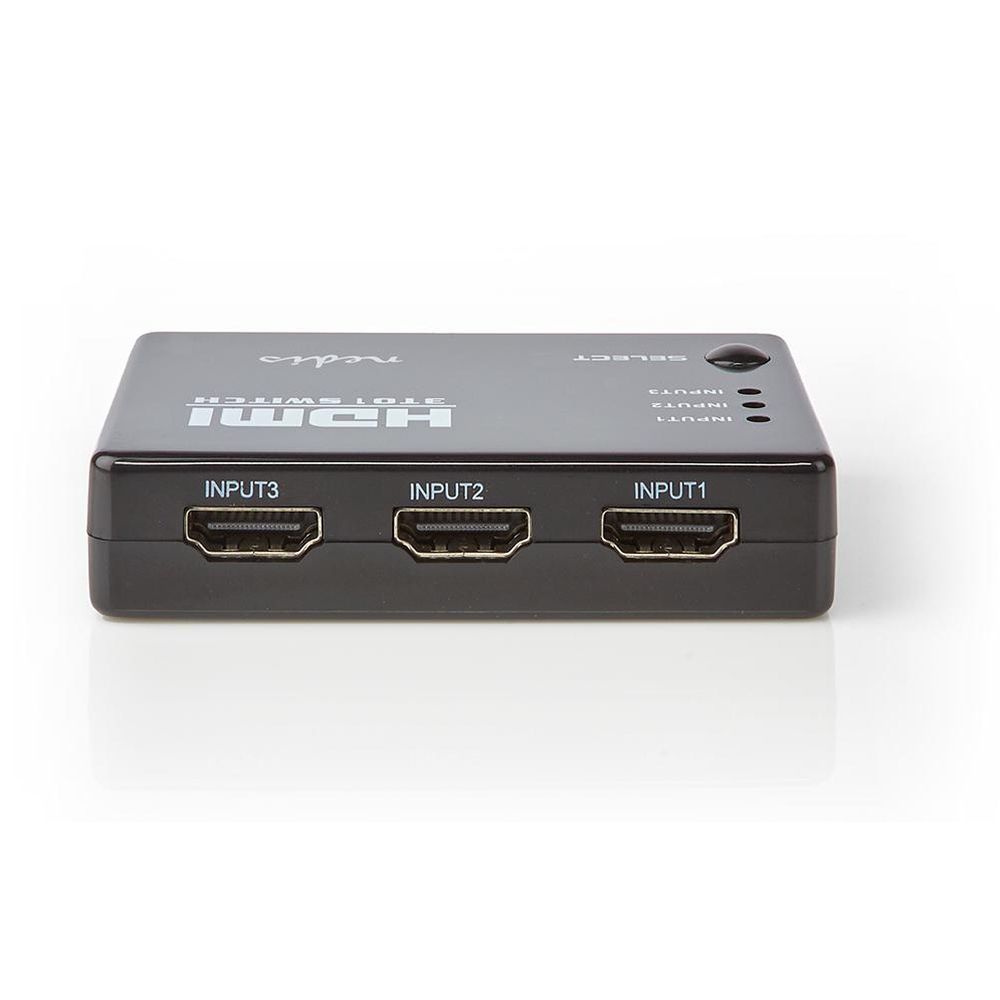 Nedis HDMI Conmutador 3 puertos 3x entrada HDMI 1x salida HDMI
