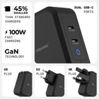 Rolling Square GaN Ladegerät EU 100W schwarz