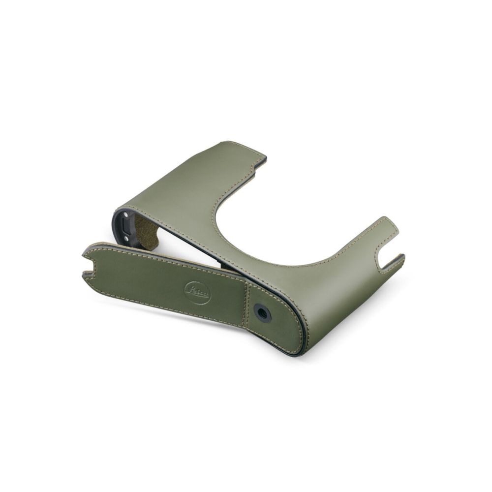 Leica 19653 Halfcase Q3, leather, olive green