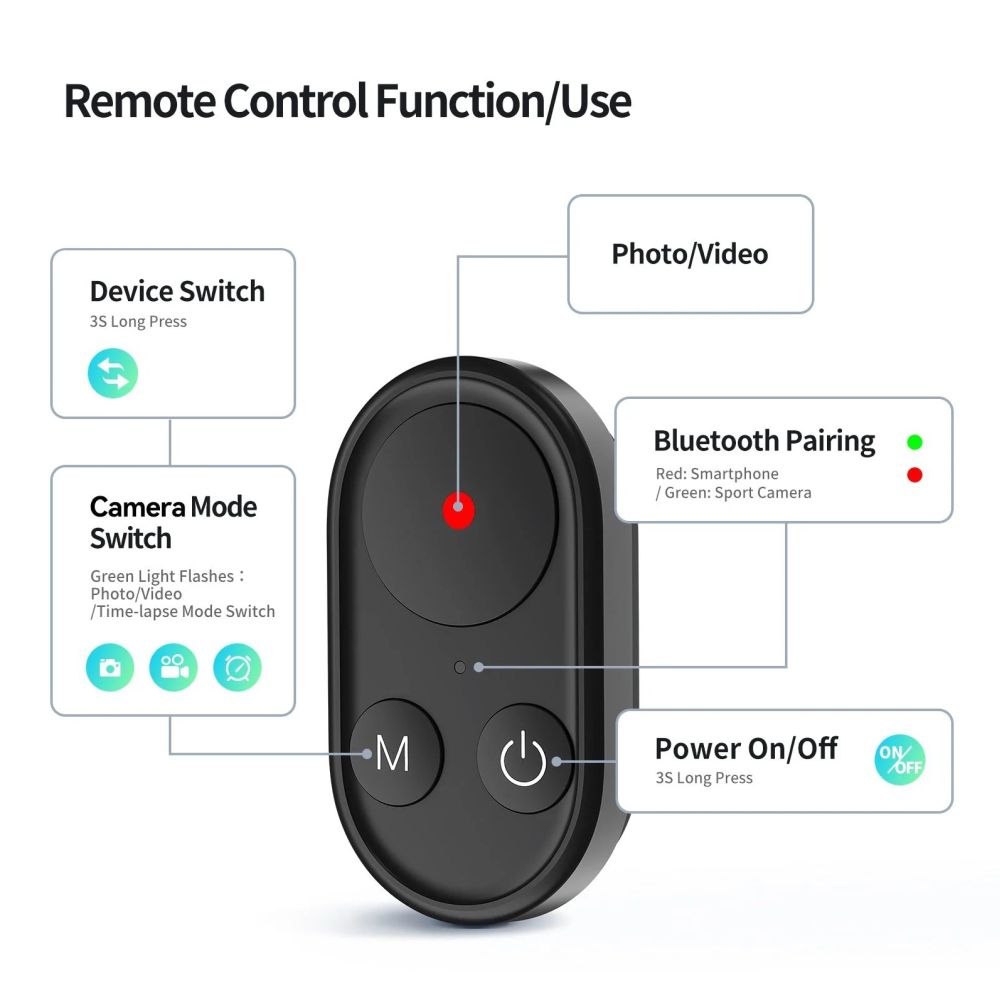 Telesin Vlog-selfie stick voor GoPro met Bluetooth remote en telefoonhouder