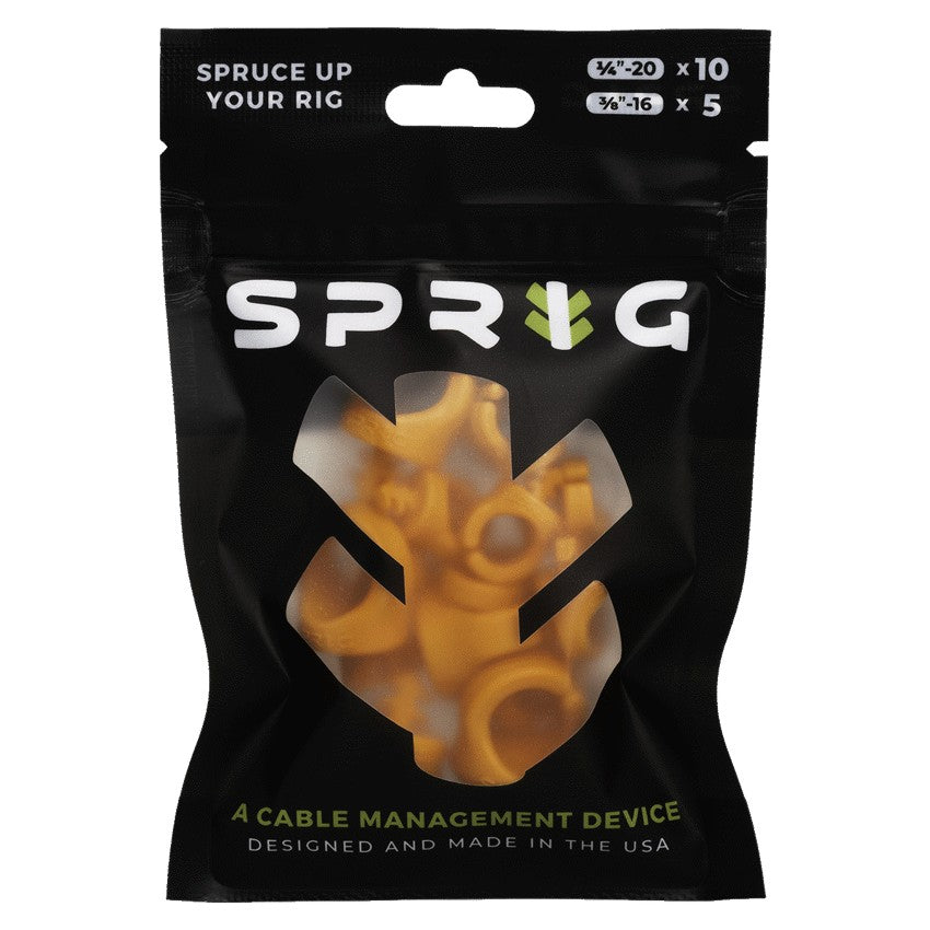SPRIG Naranja Value Pack; 10x 1/4”-20 Sprigs + 5x 3/8”-16 Big Sprigs