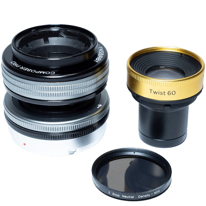 Lensbaby Composer Pro II w/ Twist 60 Optic + ND Filtro Pentax K