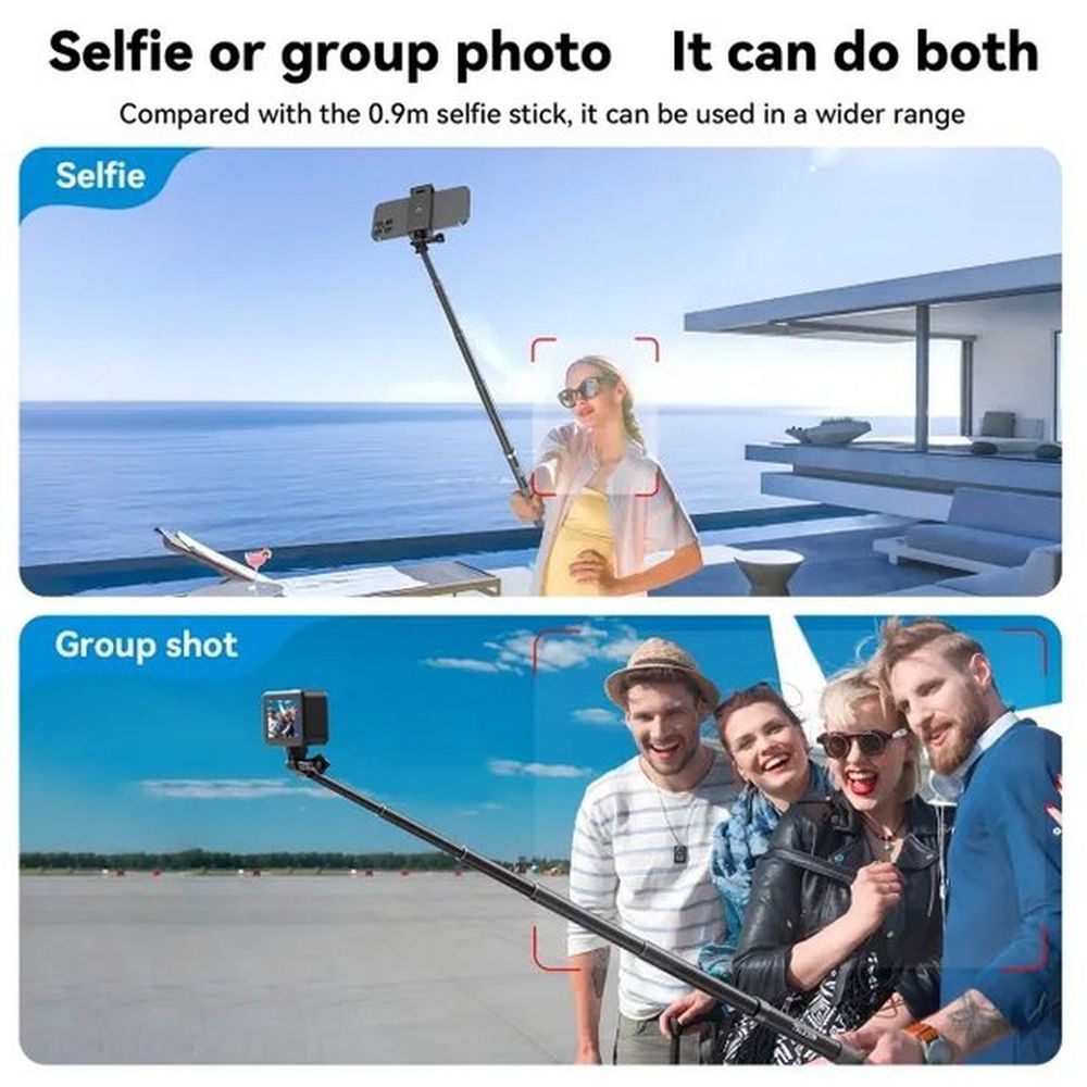 Telesin Premium Perche à Selfie carbone (120 cm)