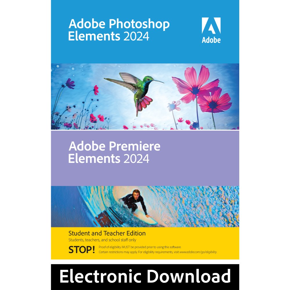 Adobe Photoshop & Premiere Elements 2024 - Student/Teacher- Mac - Digitale Licentie