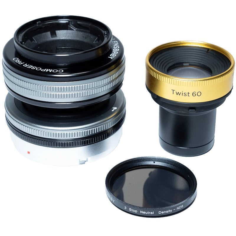 Lensbaby Twist 60 + Doble Glass II Optic Swap Kit para Sony E Montura