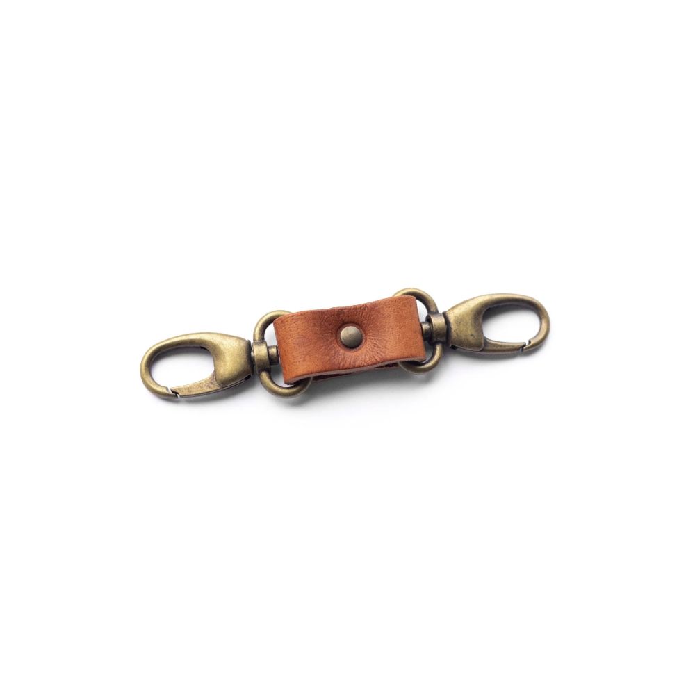 The Hantler Belt anchor Cognac / Old silver