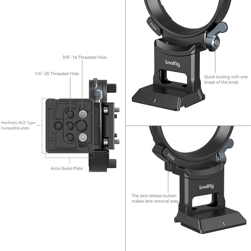 SmallRig 4424 Horizontal-to-Vertical Attacco Piastra per Sony Alpha 7C II / 7CR