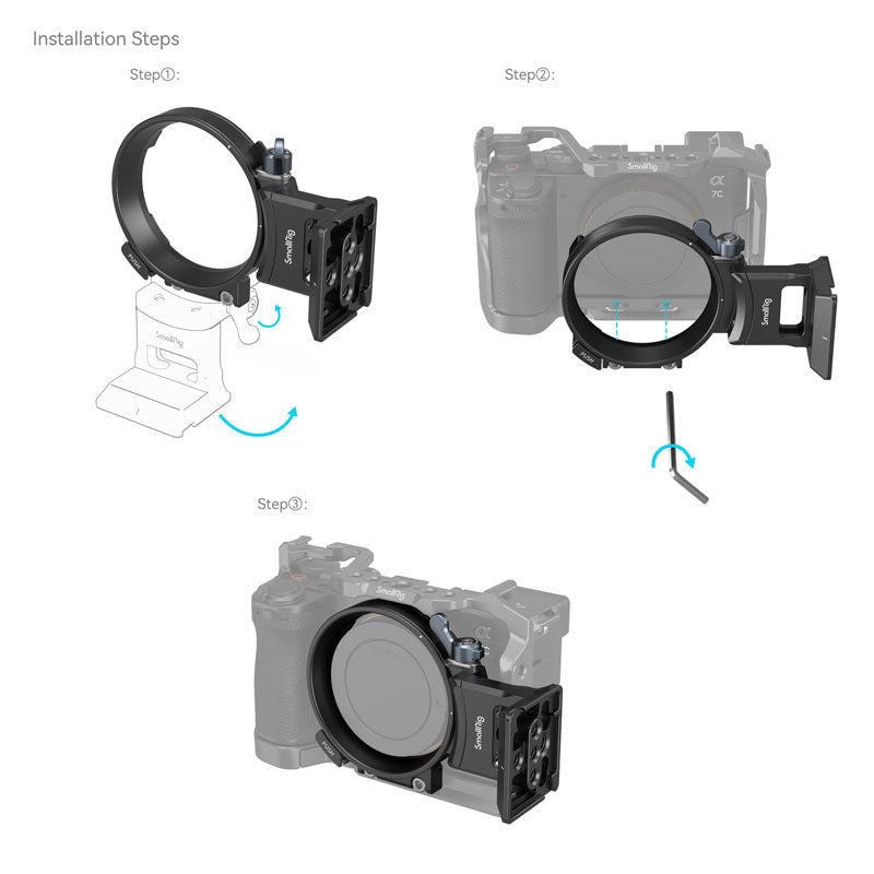 SmallRig 4424 Horizontal-to-Vertical Attacco Piastra per Sony Alpha 7C II / 7CR