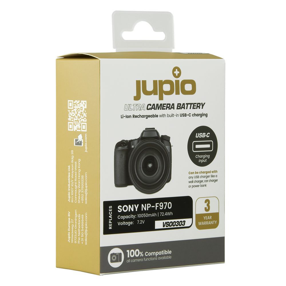 Jupio NP-F970 ULTRA C voor Sony, 10050mAh