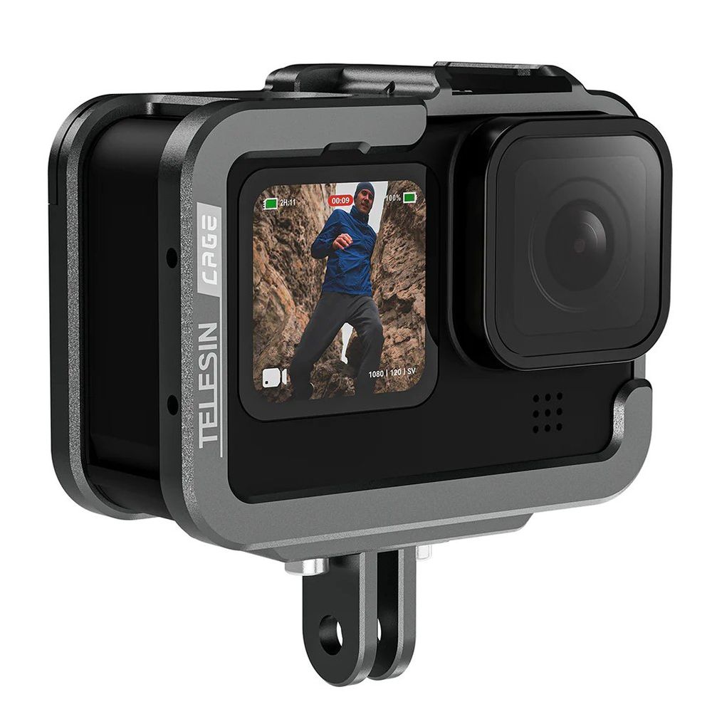 Telesin Jaula metálica para GoPro 9/10/11/12, horizontal+vertical