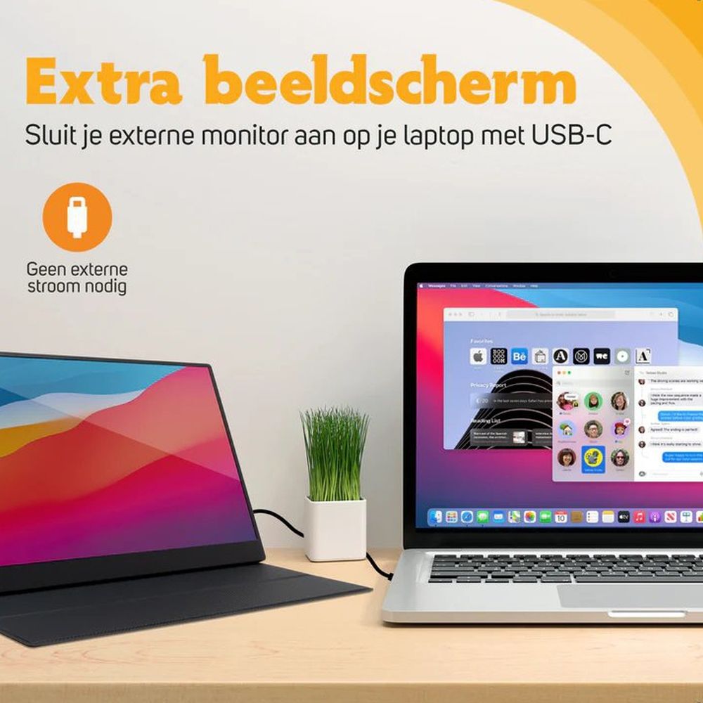 Pora&Co Moniteur portable 18,5 pouces