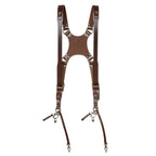 The Hantler Dual camera harness Brandy / Old silver, Regular