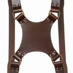 The Hantler Dual camera harness Brandy / Old silver, Regular