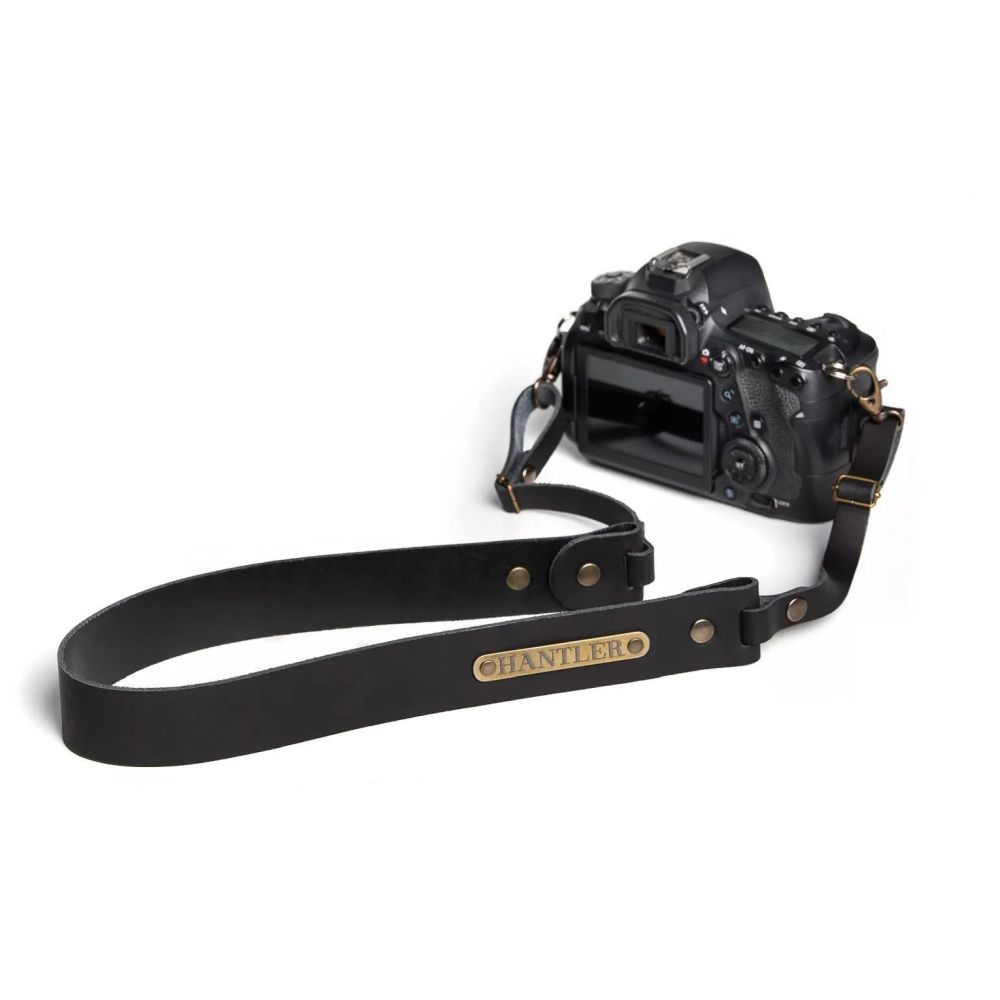 The Hantler Courroie de cou pour appareil photo Classic noir / Laiton