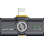 Hollyland LARK M2 Combo Duo Wireless Lavalier Microphone - Shine Charcoal