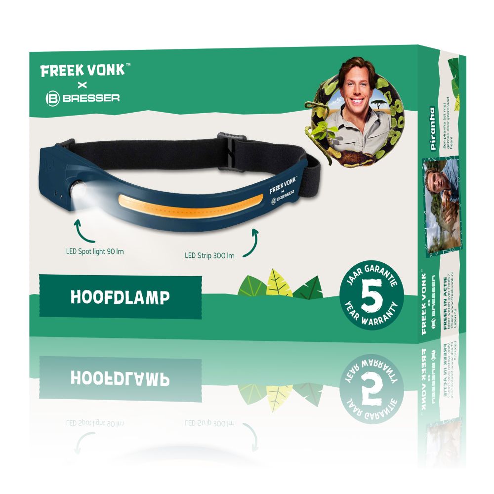 Freek Vonk x Bresser Lampada frontale con striscia LED