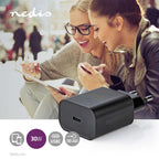 Nedis Chargeur mural USB-C 32W avec Quick Charge 4.0