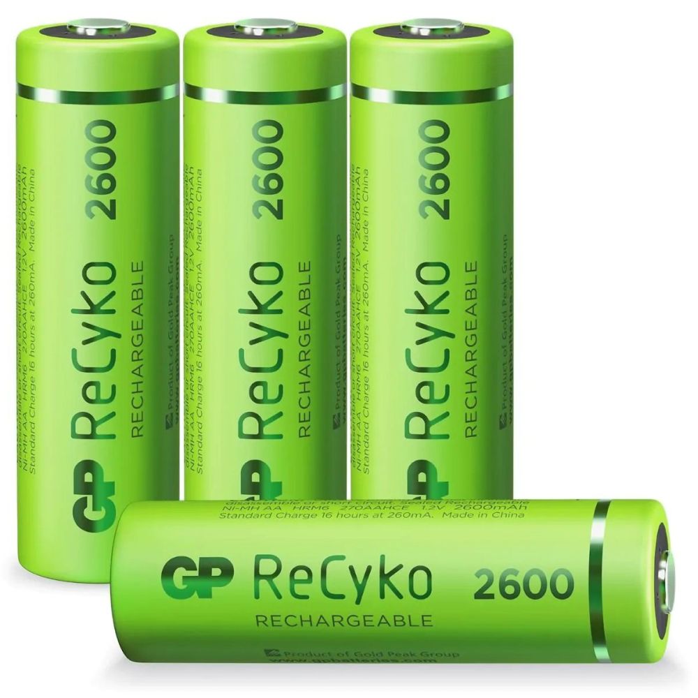 GP NiMH ReCyko AA 2600mAh 1,2V oplaadbaar, 4 stuks