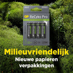 GP Photoflash 2000mAh recargable, 4 piezas