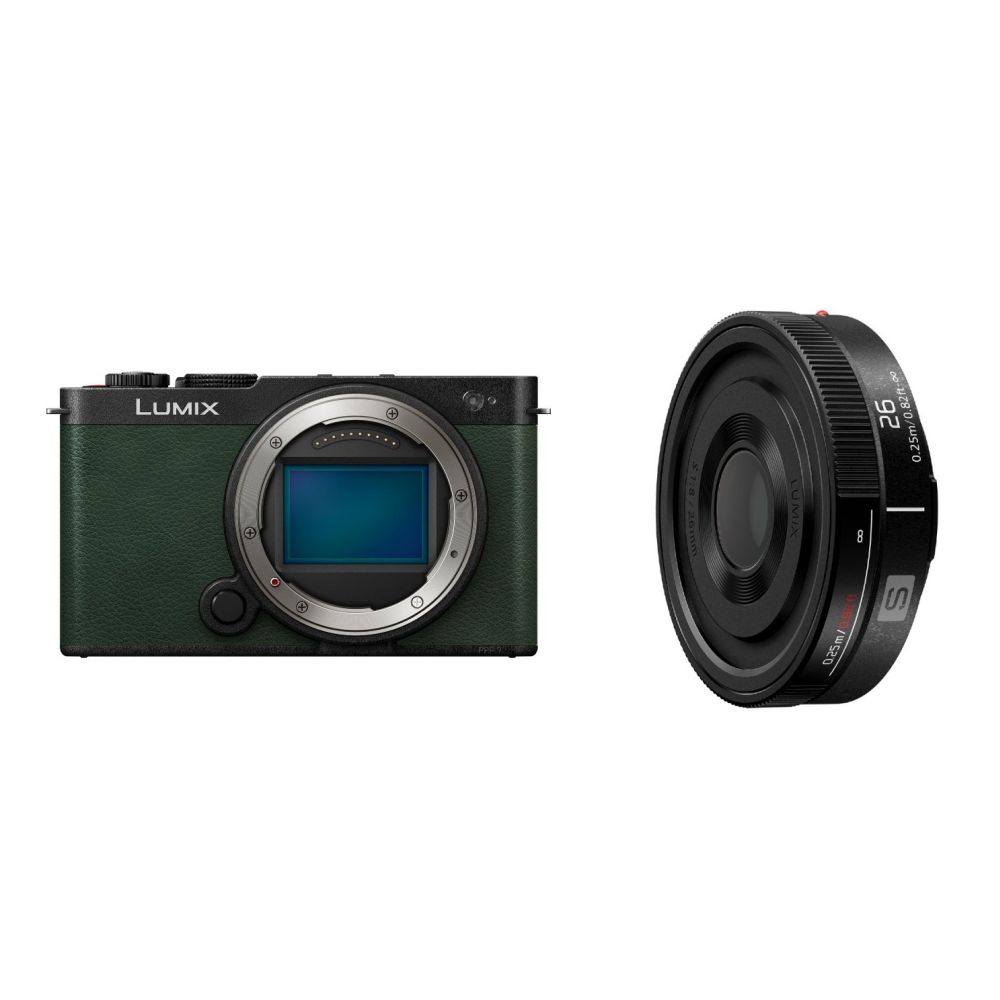 Panasonic Lumix S9 Body Dark Olive + Lumix S 26mm f/8 Messa a fuoco manuale