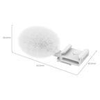 SmallRig 4734 Adattatore cold shoe con parabrezza peloso (bianco) per fotocamere Sony serie ZV