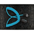 Kondor Blue Curled D-Tap to locking DC 2.5mm angled cable