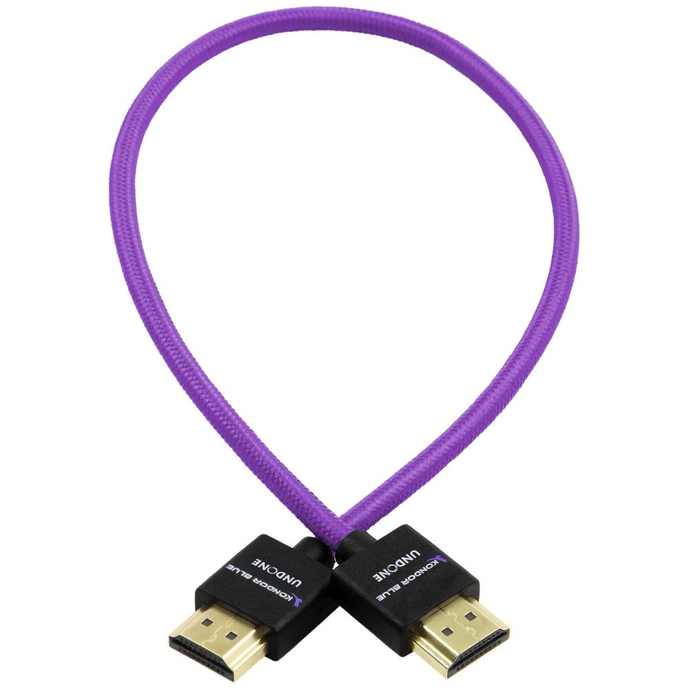 Kondor Blue Gerald Undone MK2 Cavo HDMI completo intrecciato diritto da 18", viola