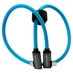 Kondor Blue USB C to USB C cable for SSD recording & charging - 8K (2x angled) (18")