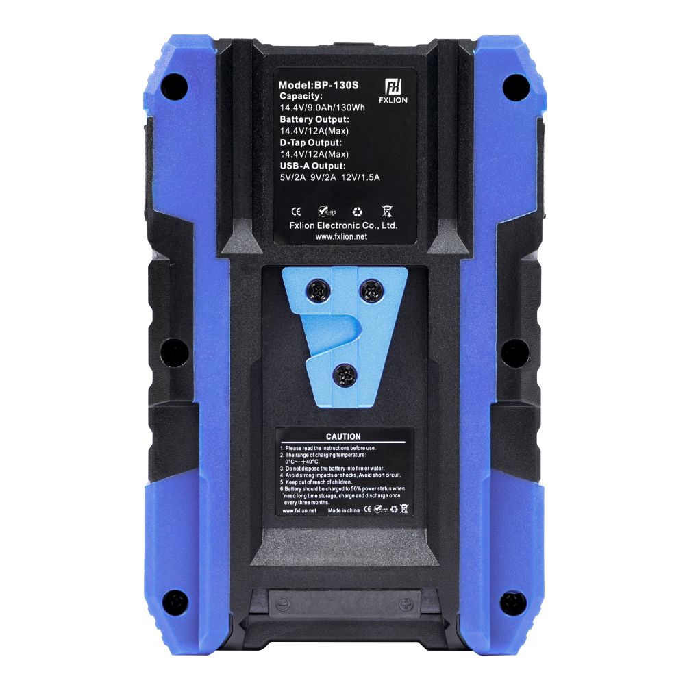 Fxlion Cool Negro V-Mount Batería, 14.4V, 130Wh con USB,D-Tap