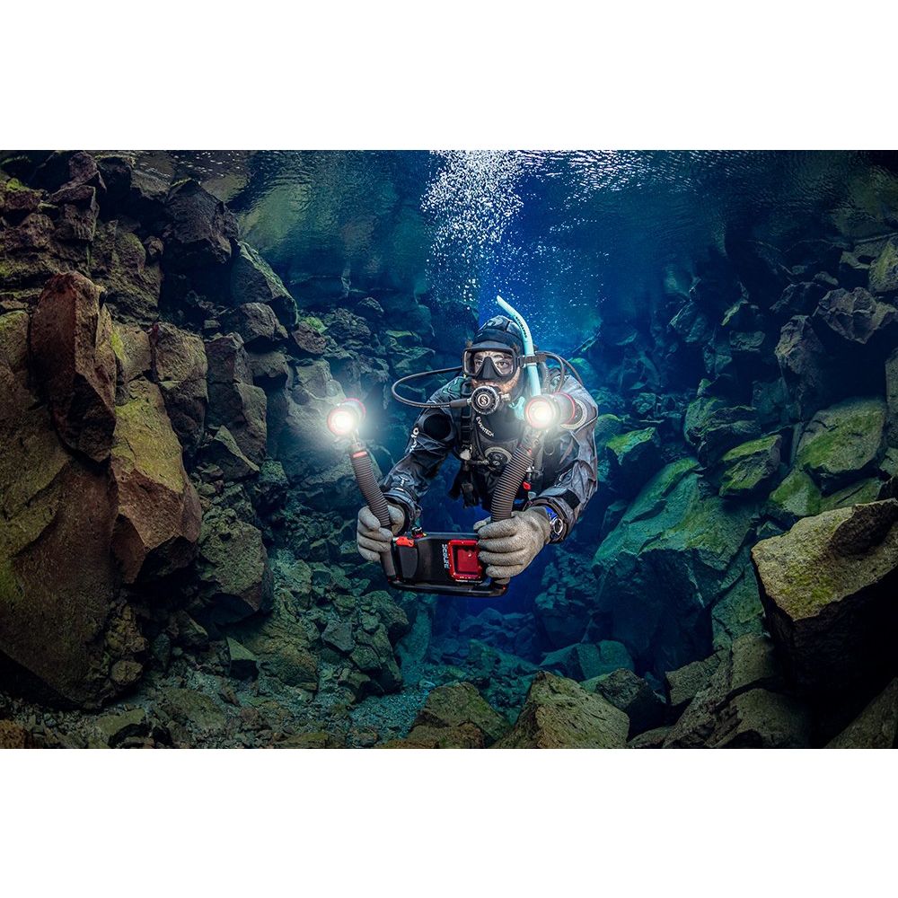 Sealife Sea Dragon 5000+ Color Boost COB LED Photo-Video Light (Incl. Tête d'éclairage, Adaptateur Flex-Connect YS & Ball Joint 1", Batterie et Chargeur)