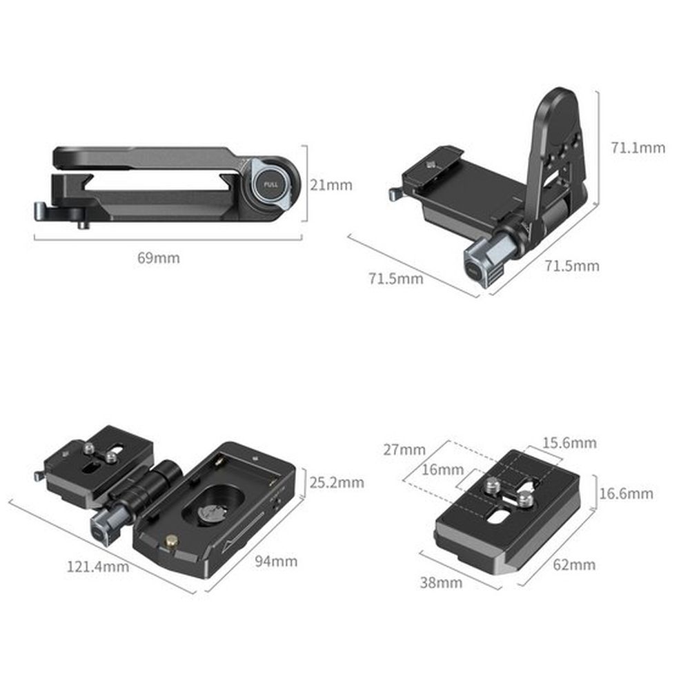 SmallRig Kit de placa de montaje adaptador de batería NP-F para cámaras sin espejo 4696