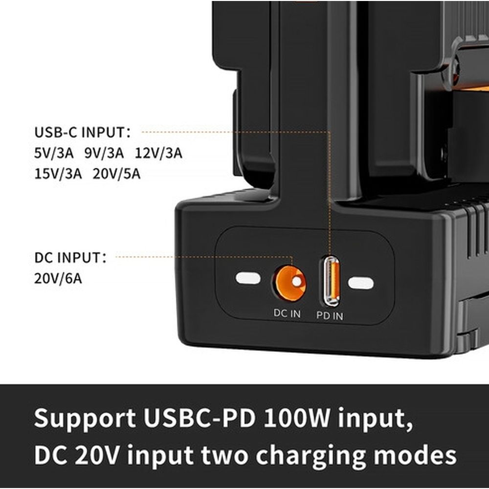ZGCINE V-Mount Chargeur Double avec commutation à chaud