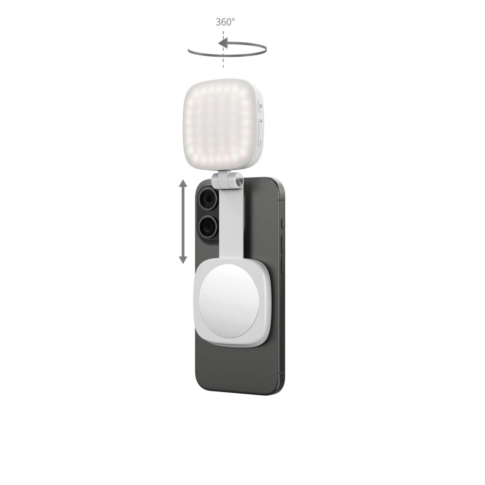 SmallRig 4933 Vibe P48 Luce video LED per cellulare staccabile, bianco