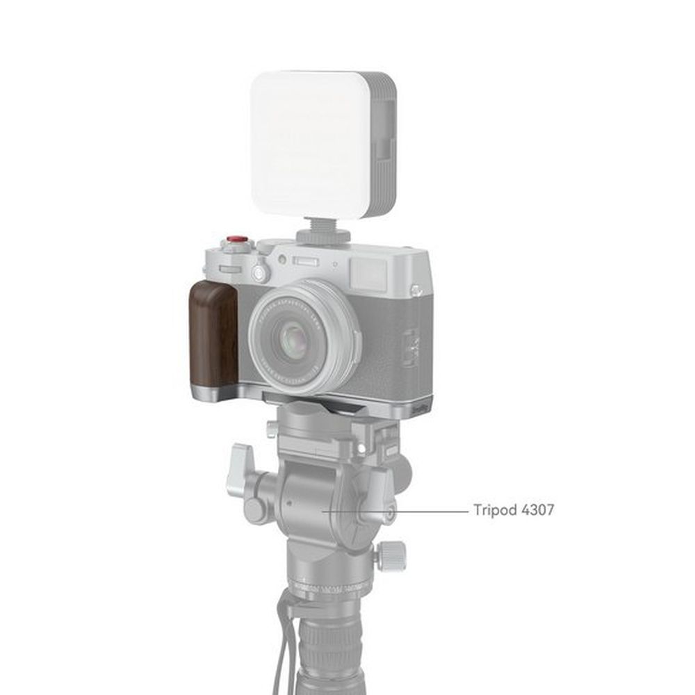 SmallRig 4804 Poignée en bois en forme de L pour Fujifilm X100VI / X100V, argenté