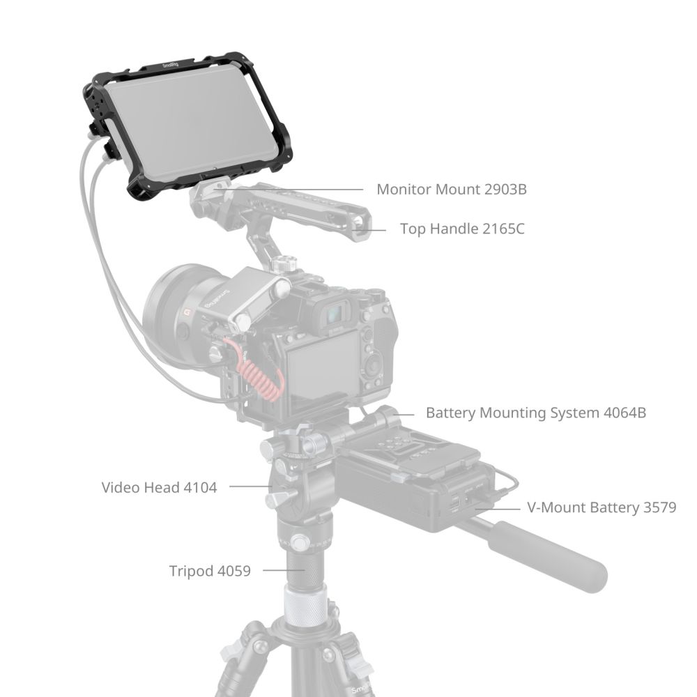 SmallRig 5030 Kit gabbia monitor per Atomos Shinobi II